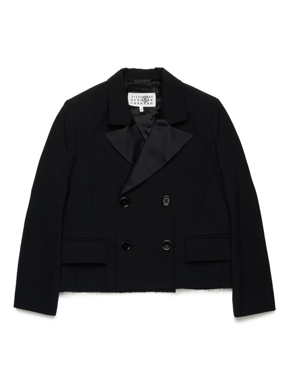 

Укороченный пиджак MM6 Maison Margiela Kids, черный