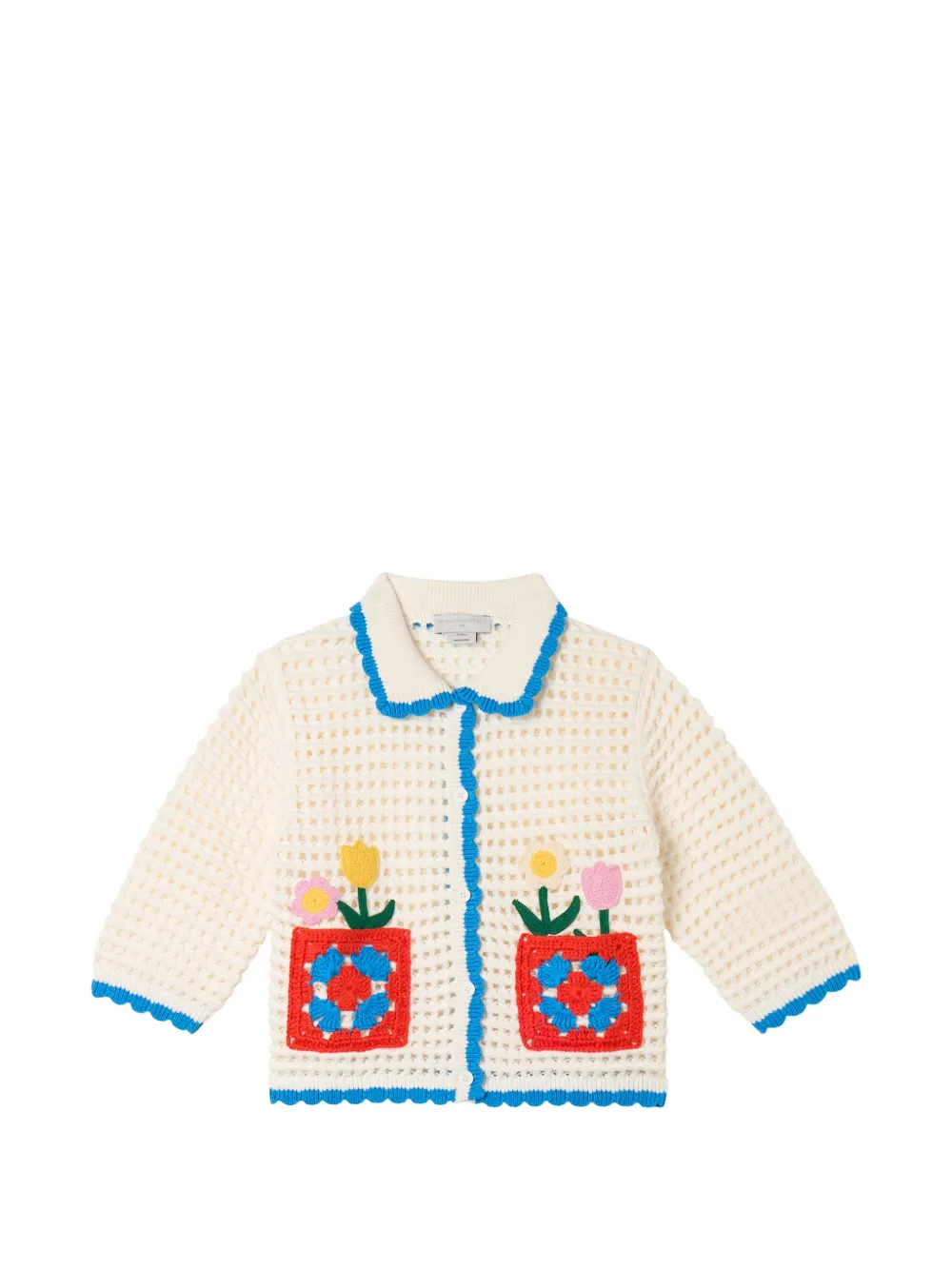 

Кардиган с цветочной аппликацией Stella Mccartney Kids, бежевый