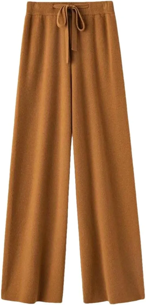 

Женские шерстяные брюки с широкими штанинами и высокой талией