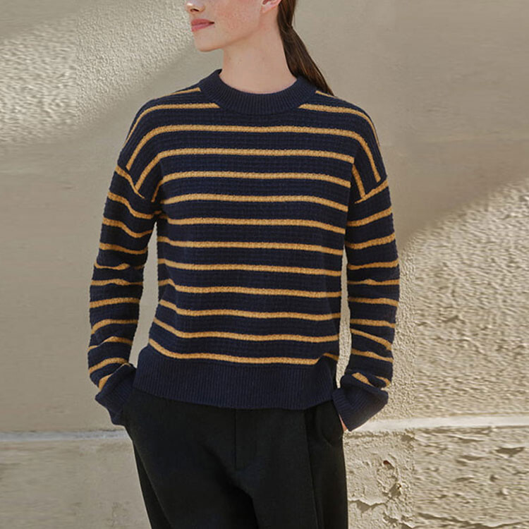 X CDC Co-brand Knitwear Womens Navy Blue Uniqlo — фото 2