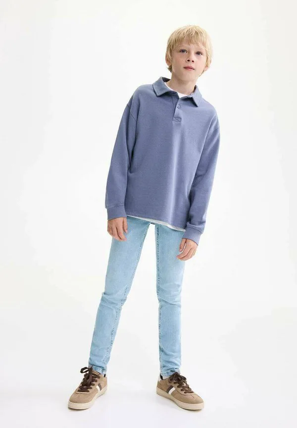 Детские джинсы узкие Mango Kids, Light Blue