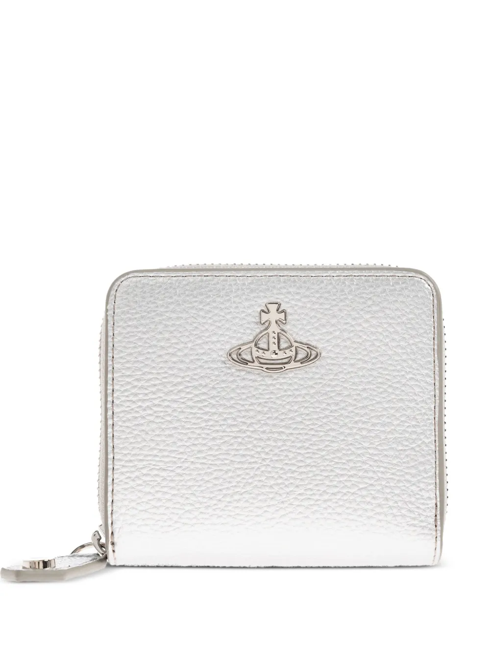 

Кошелек с круговой молнией и декором Orb Vivienne Westwood, серый