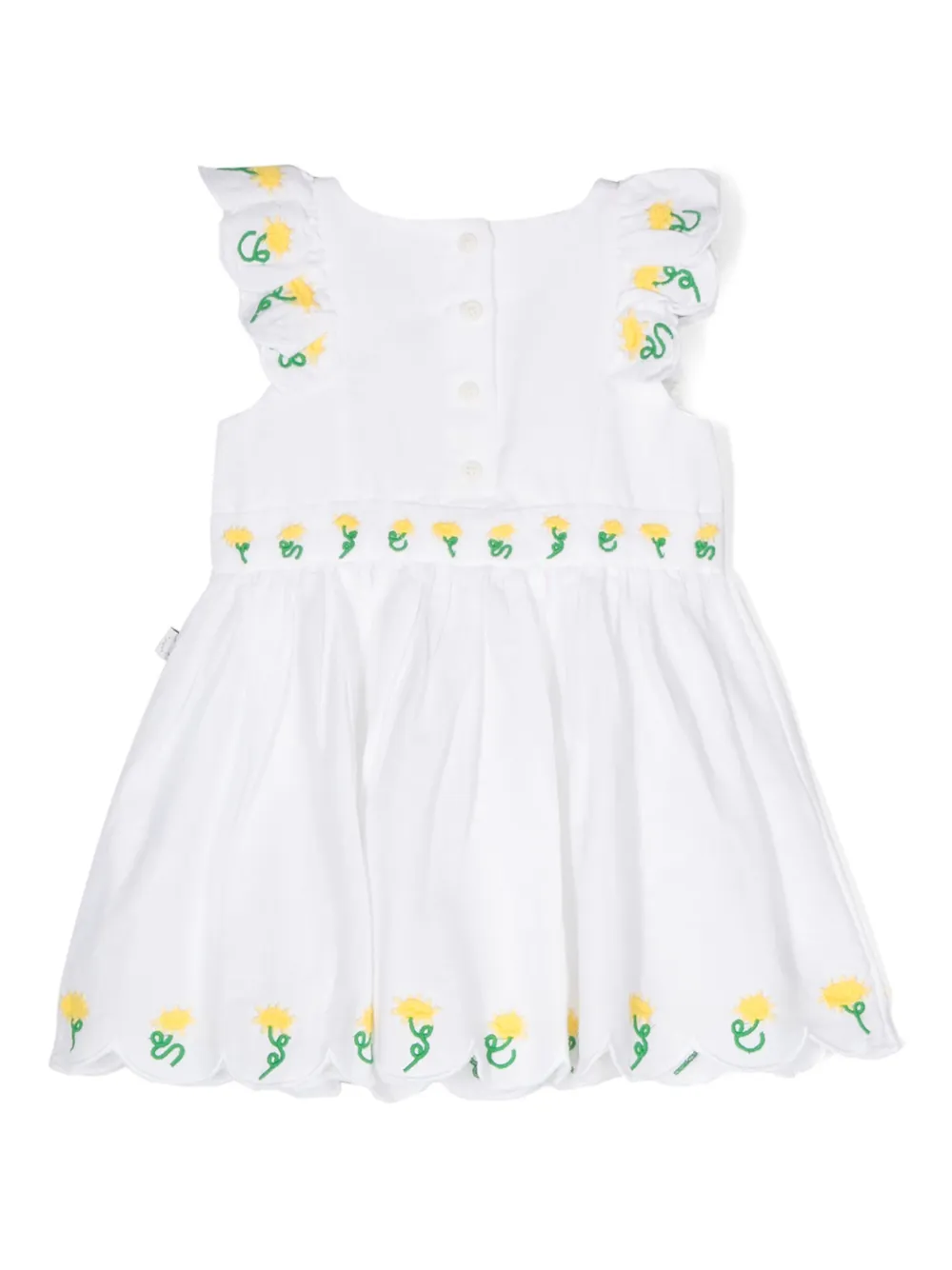 Платье без рукавов с цветочной вышивкой Stella McCartney Kids, белый — фото 2