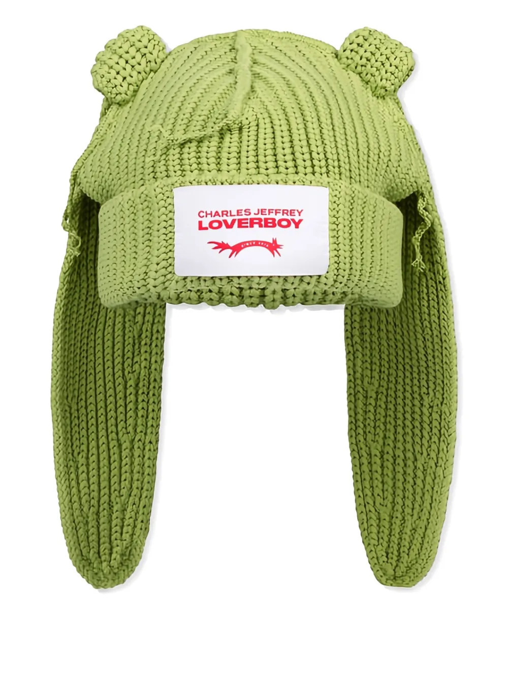 

Шапка бини с ушками Charles Jeffrey Loverboy, зеленый