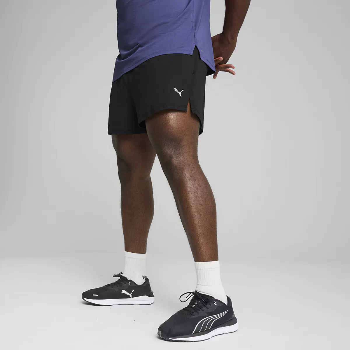 

Мужские шорты M RUN KNIT 3" SPLIT SHORT Puma, чёрный