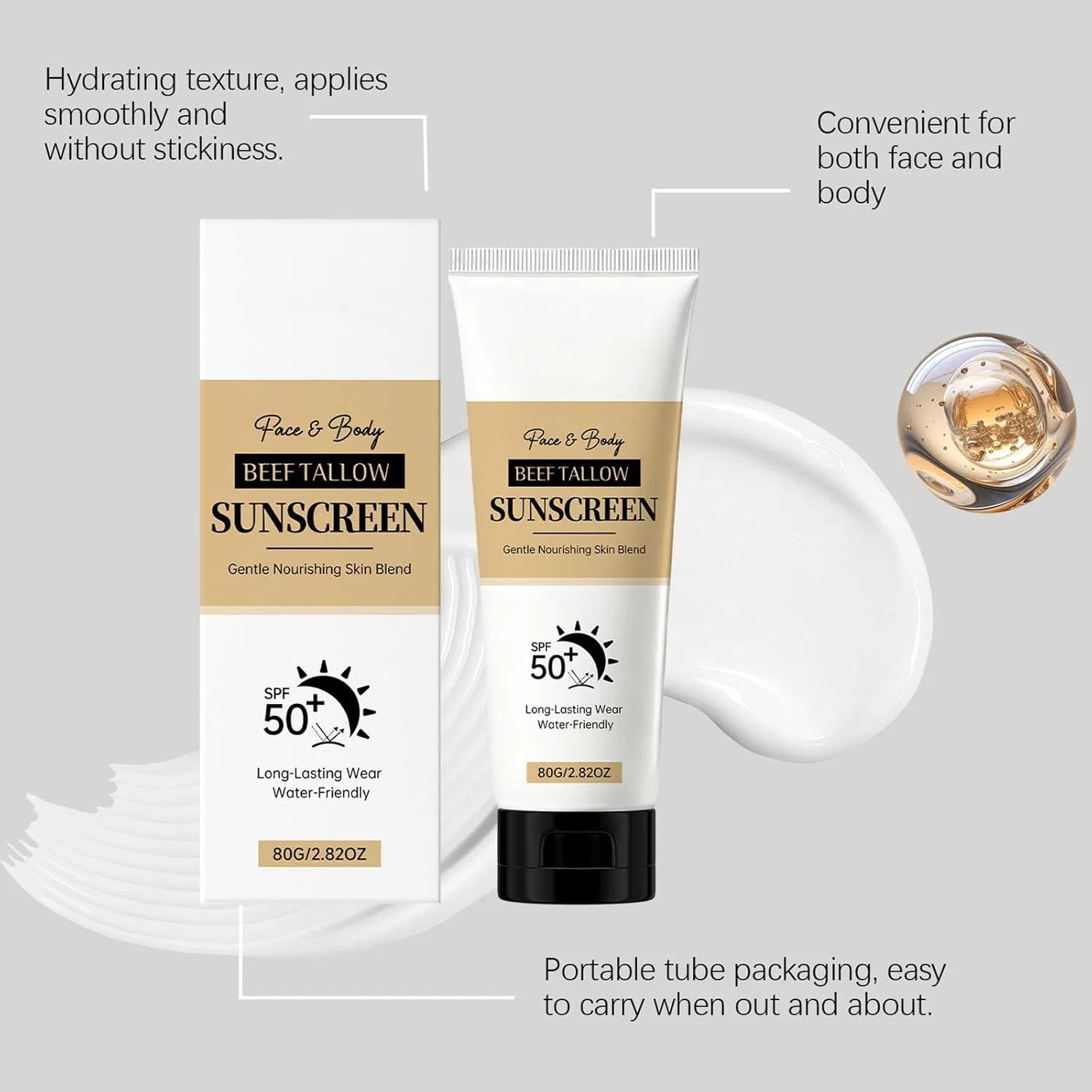 Увлажняющий солнцезащитный крем SPF 50 Generisch, 1Pcs — фото 4