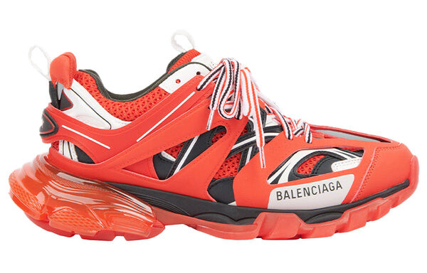 Кроссовки track clear sole low-top sneakers red Balenciaga, красный — фото 2