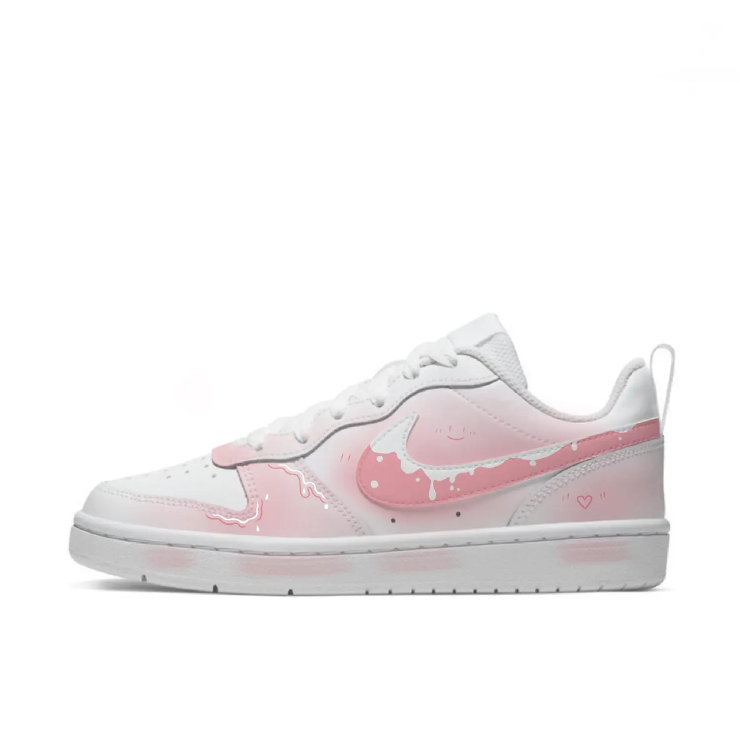 

Nike Низкие противоскользящие детские кроссовки для скейтбординга Court Borough Sweet Powder Ice Cream для подростков