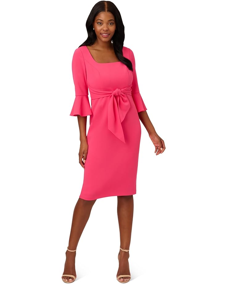 

Платье Adrianna Papell Bell Sleeve Tie Front, кэмел