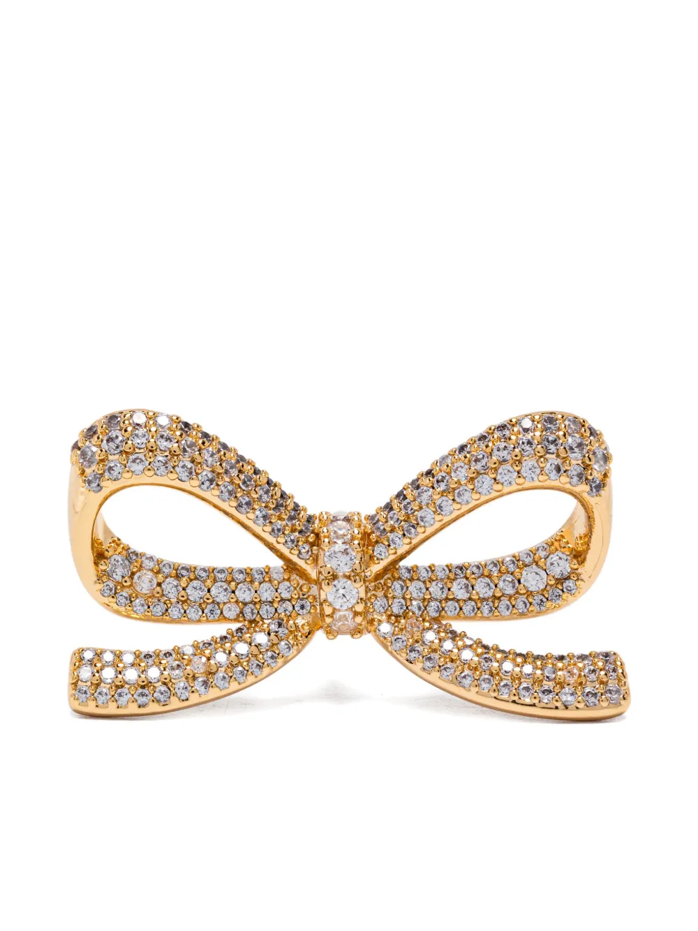 

Серьги с кристаллами в форме банта Self-Portrait, золотой