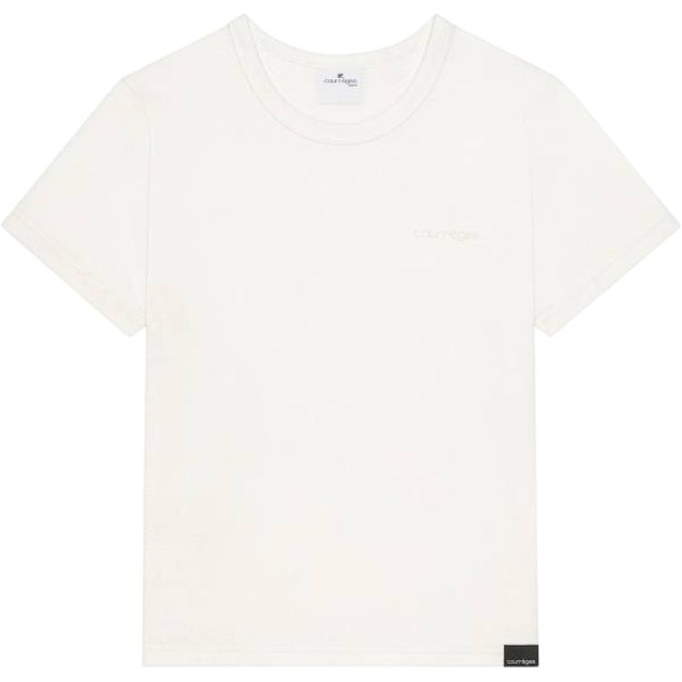 

Футболка Courrèges с логотипом и круглым вырезом COURREGES, белый