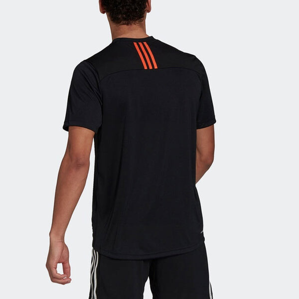 Футболка Men's adidas Solid Color Alphabet Logo Printing Pullover Sports Short Sleeve Black T-Shirt, мультиколор — фото 3