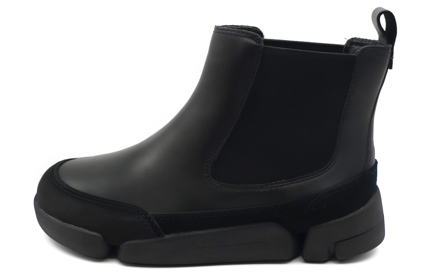 Ботинки челси женские Clarks кожаные на толстой подошве, черный