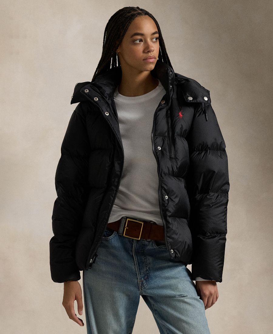 

Женская водоотталкивающая стеганая куртка с длинными рукавами Polo Ralph Lauren, Polo Black