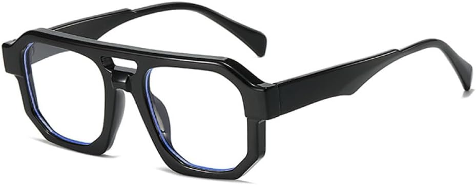 

Солнцезащитные очки с двойной перемычкой, квадратной формы, градиентные, модные, с прозрачными линзами, в стиле ретро-панк, солнцезащитные очки UV400 для мужчин MTZJH, One Color