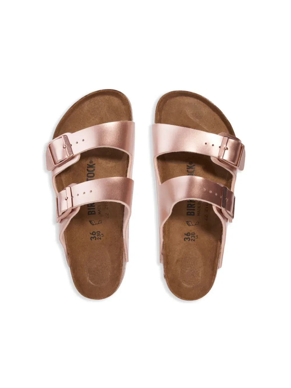 Сандалии Arizona с двойным ремешком Birkenstock Kids, розовый — фото 3