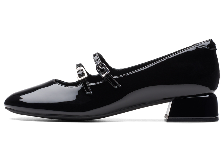 Clarks Повседневные однобортные туфли Qilu Daisy Collection, женские, черные