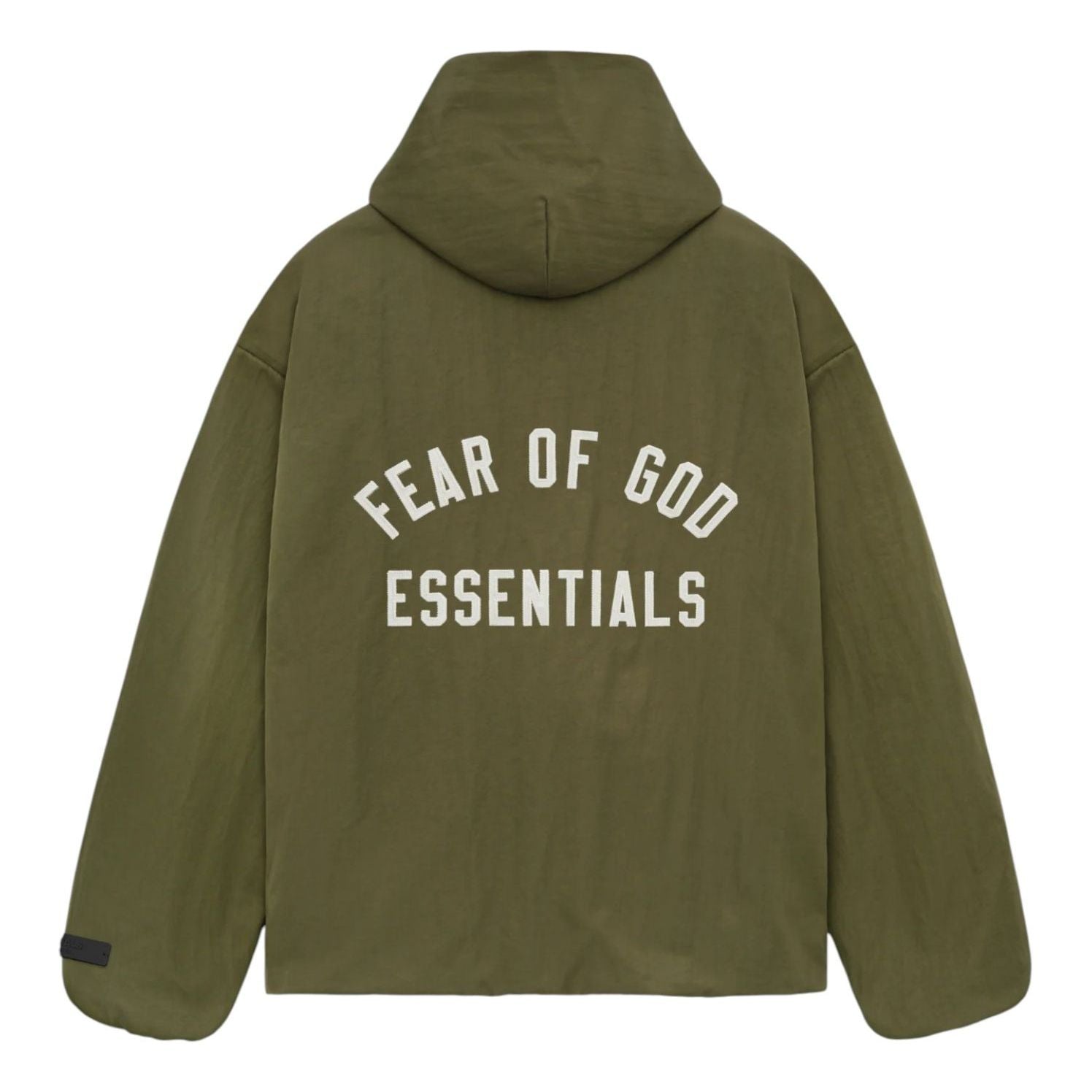 Куртка Fear of God Essentials Textured Nylon Hooded Coaches Jacket 'Military' — фото 2