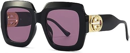 

Ретро большие квадратные солнцезащитные очки для женщин, большие солнцезащитные очки в оправе для мужчин, винтажные панк-очки, защита от ультрафиолета UV400 MTZJH, C2 Sunglasses