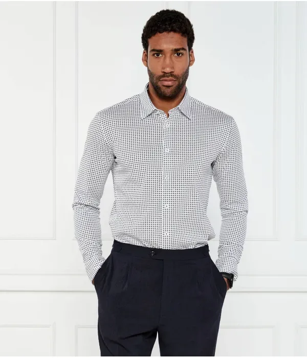 Рубашка P-ROAN-kent-C1-233 slim fit Boss, белый — фото 3