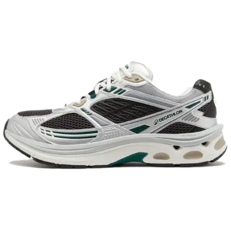 

DECATHLON Кроссовки для бега с низким верхом, износостойкие, противоскользящие, серо-зеленые, мужские