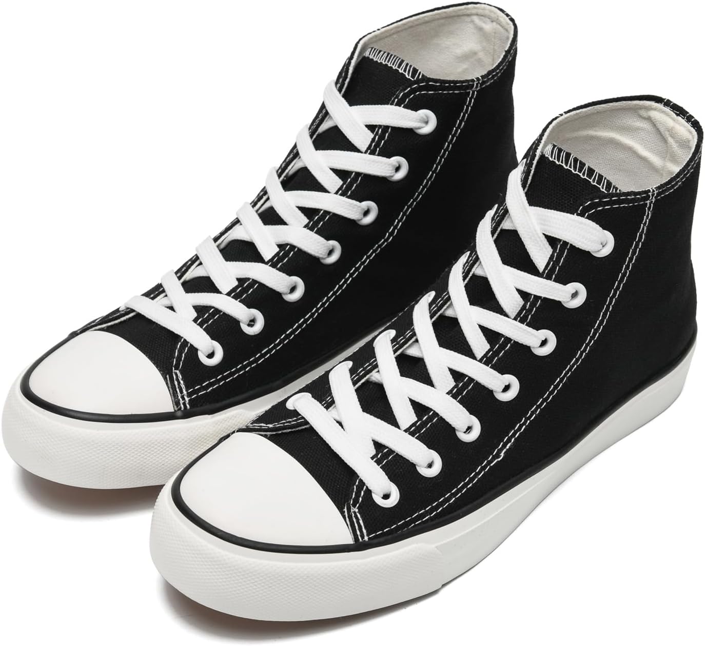 

Кеды на канве rosyclo для женщин и мужчин, высокие кроссовки на шнуровке, модные, удобные, классические повседневные теннисные и прогулочные обувь для женщин, черный