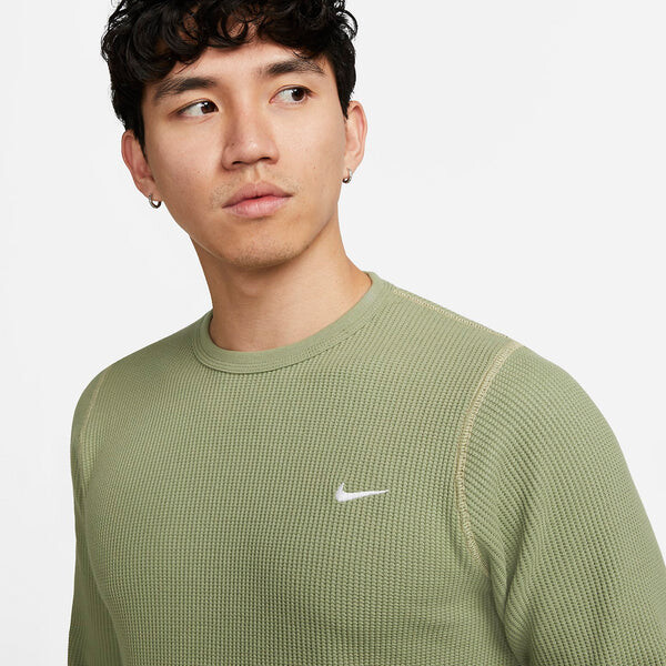 Футболка life с длинным рукавом, толстый вафельный верх Nike, зеленый — фото 2