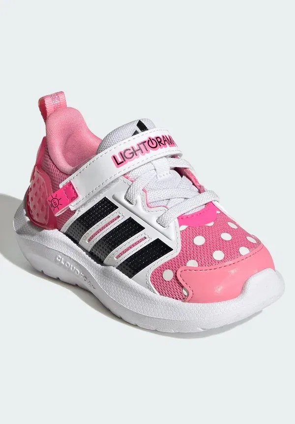Кроссовки детские Lightorama rnr minnie el i baby shoes Adidas Performance, нежно-розовый черный ярко-розовый — фото 2