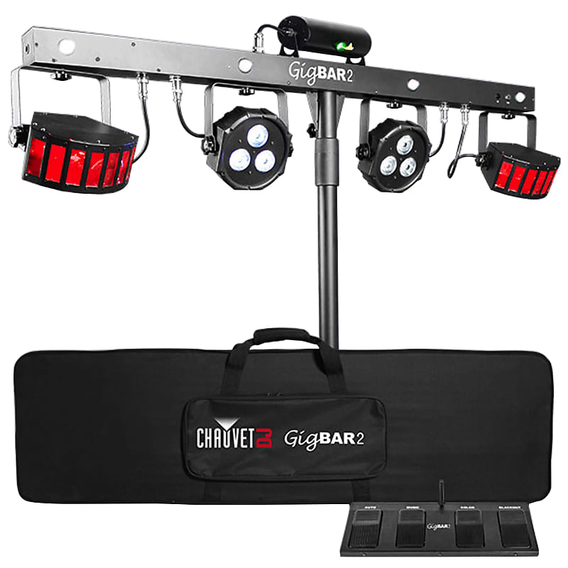 

Система освещения Chauvet Gig Bar 2.0 4-in-1 Lighting System with Stand, Footswitch