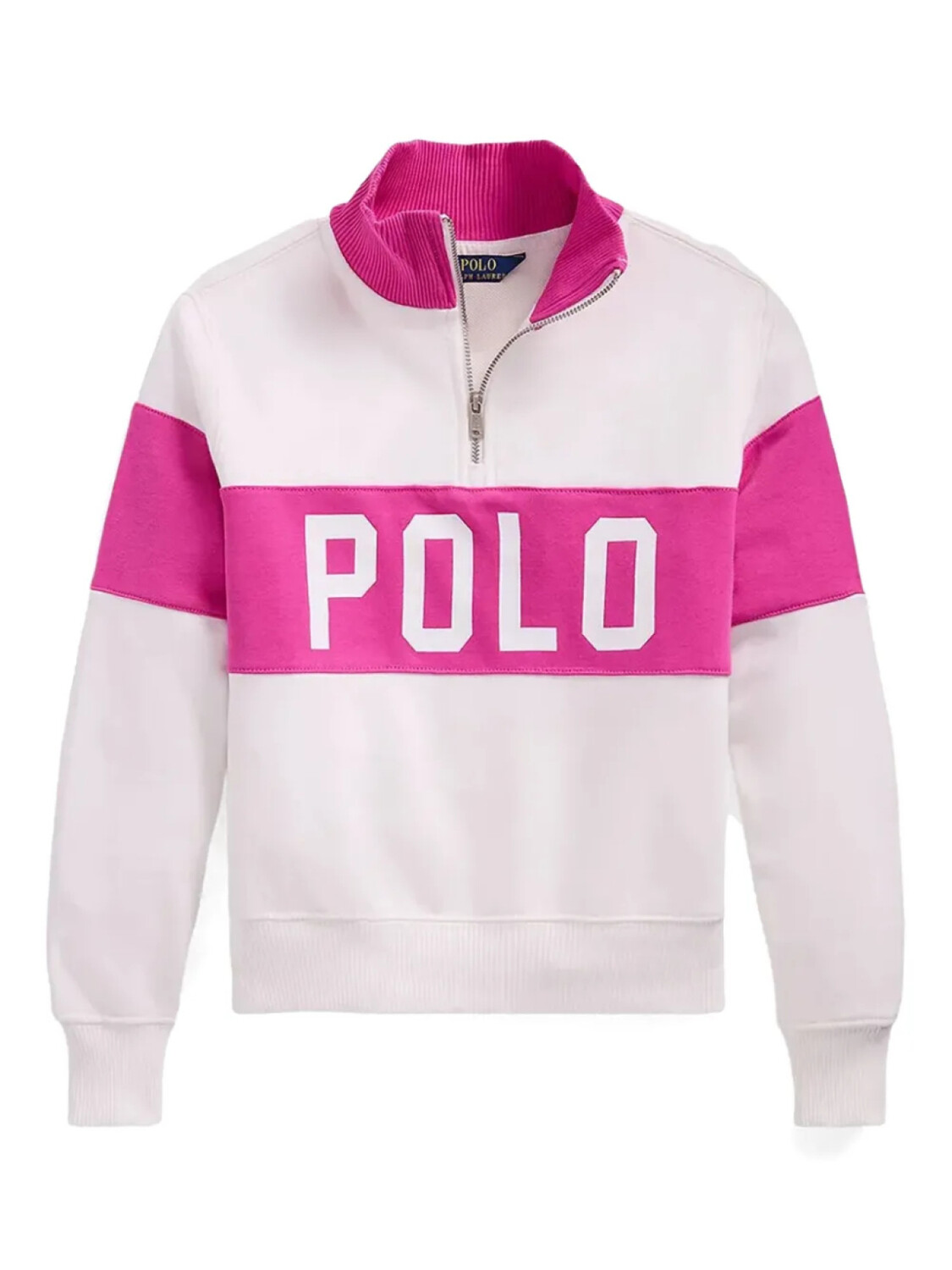 

POLO RALPH LAUREN KIDS толстовка с воротником на молнии, белый