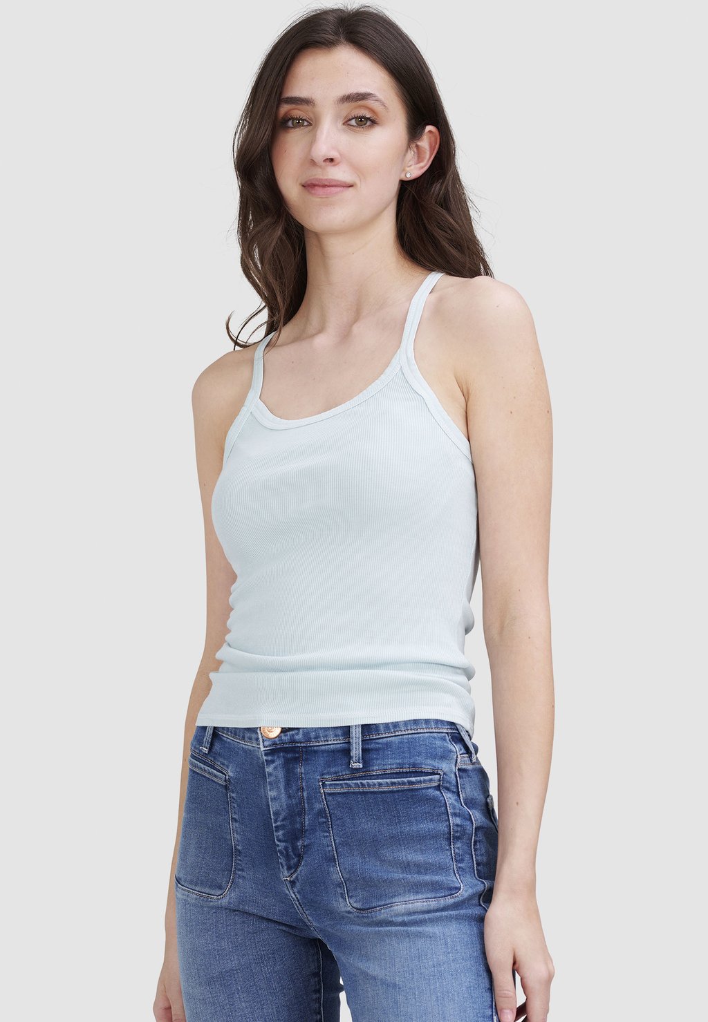 

Топ CROPPED True Religion, светло-голубой
