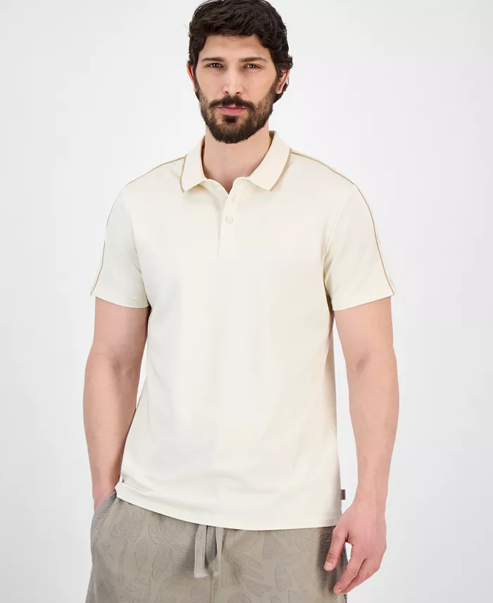

Мужская рубашка поло с коротким рукавом Quattro Crest GUESS, коричневый