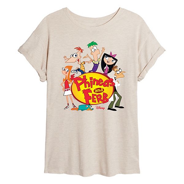 

Футболка Phineas & Ferb oversize для подростков Disney, Beige