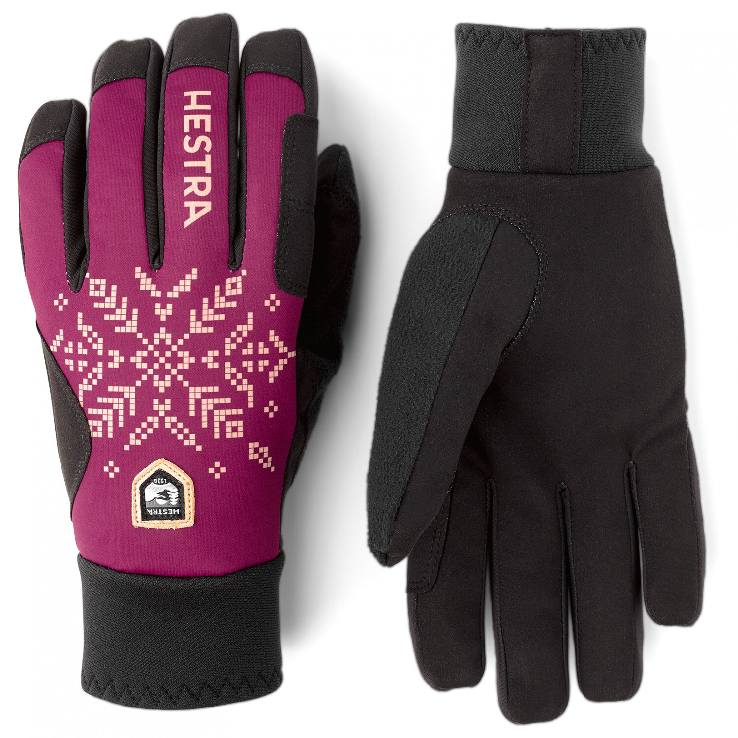 

Перчатки Hestra Women's XC Primaloft 5 Finger, цвет Bordeaux Print