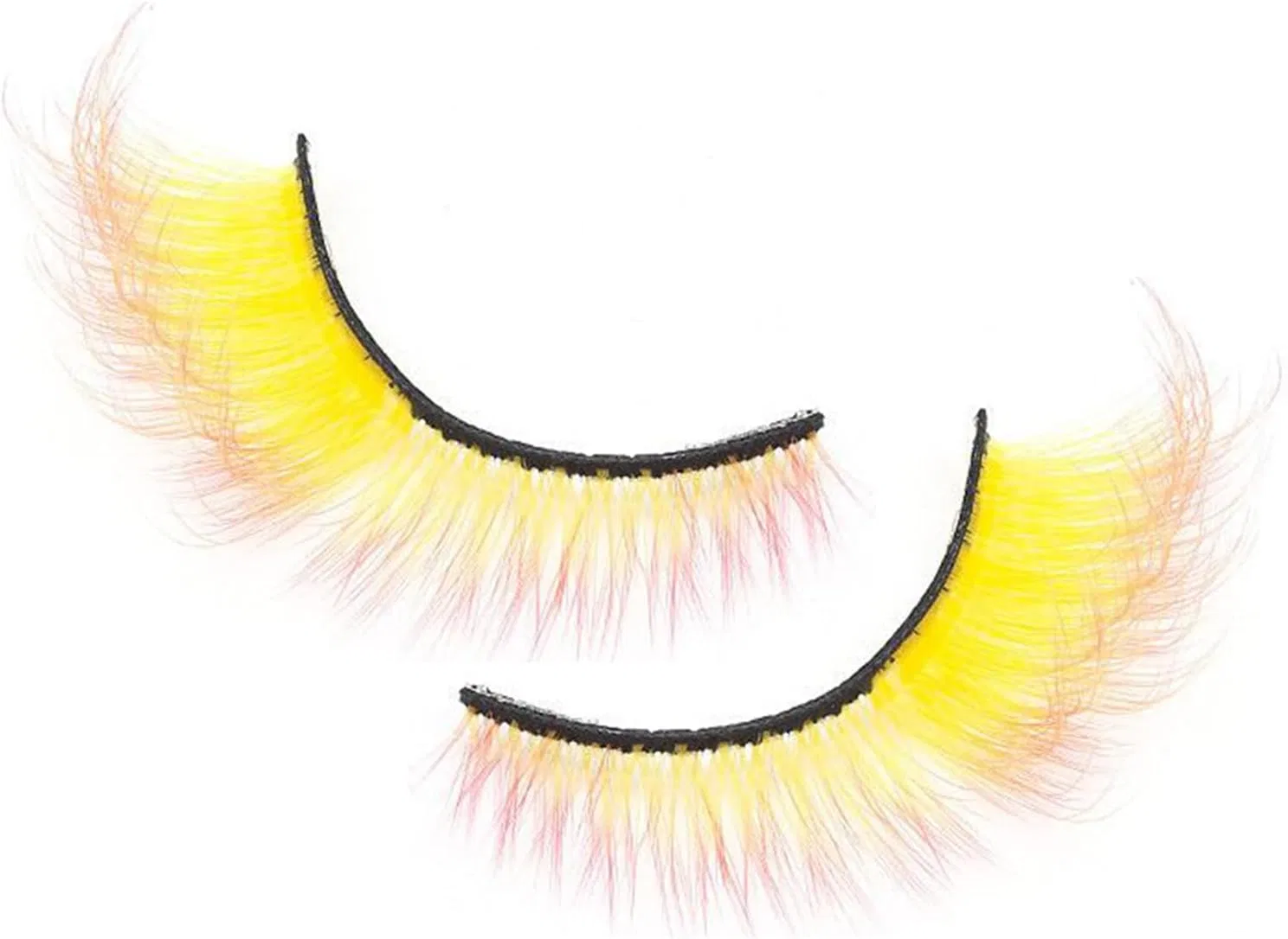 Накладные ресницы Rainbow Cluster Yellow