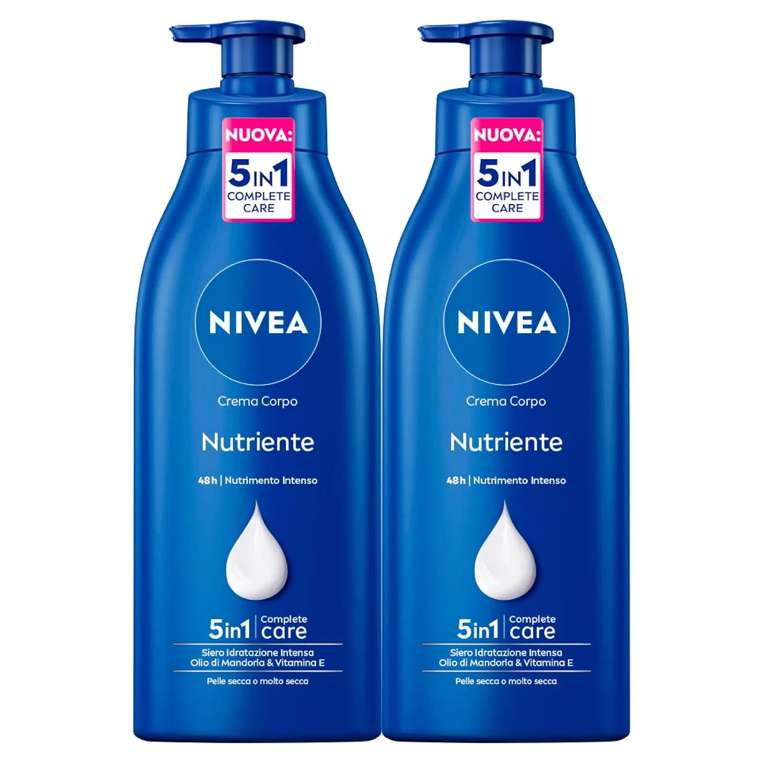 Питательный крем для тела Nivea с миндальным маслом и витамином E, 2 x 500 мл Nivea