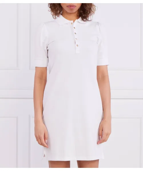 

Платье-Рубашка с короткими рукавами в стиле кэжуал Lauren Ralph Lauren, белый