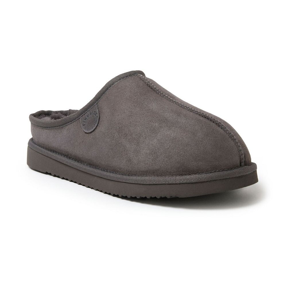 Мужские тапочки-сабо Fireside by Dearfoams Grafton из натуральной овчины, цвет Gray Solid