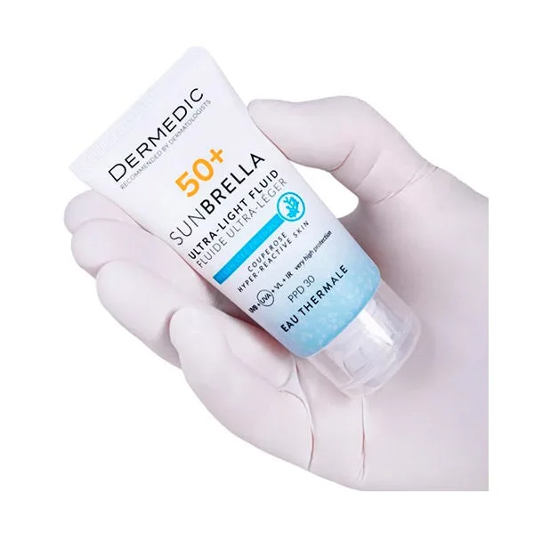 Жидкий солнцезащитный крем Sunbrella для сухой и нормальной кожи SPF50+ 40 мл DERMEDIC — фото 3