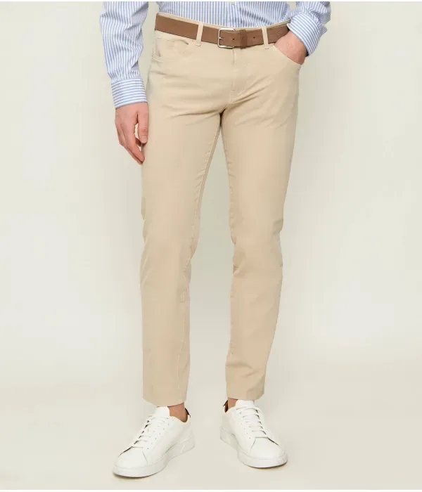 Брюки чинос H-Delaware5 slim fit Boss, бежевый
