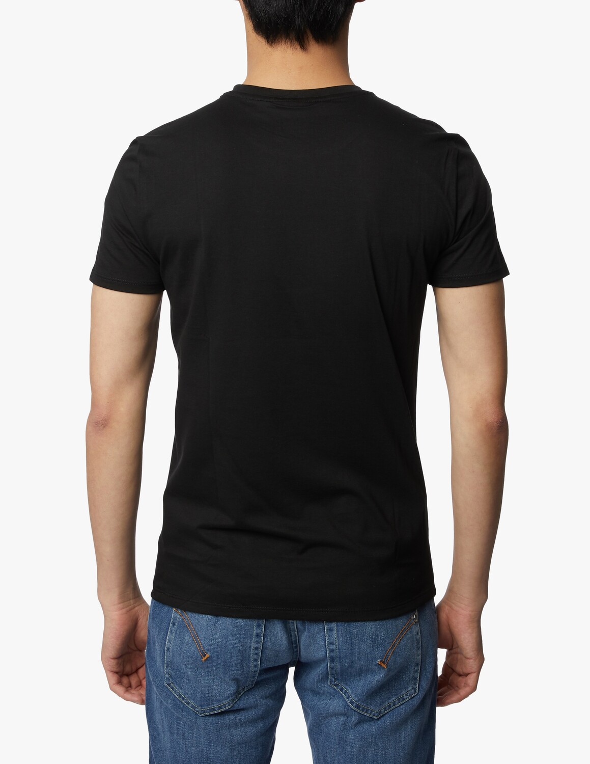 Футболка Lacoste Nero, Классический крой, Однотонная, Черная — фото 2