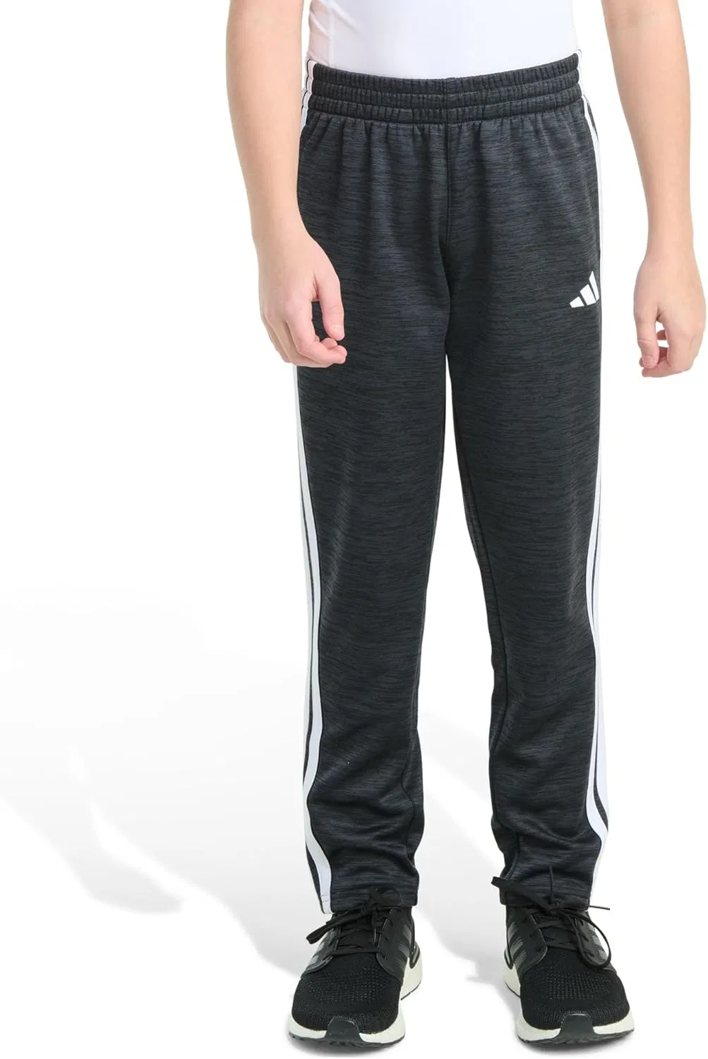 Детские тренировочные брюки Adidas с тремя полосками, Black Heather