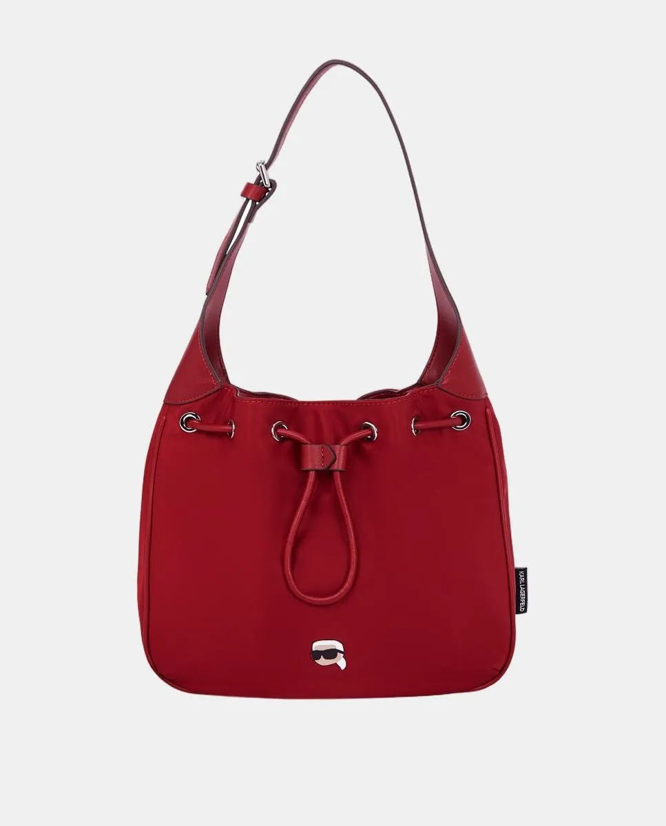 

Средняя сумка через плечо из полиамида с застежкой-молнией Karl Lagerfeld, бордовый