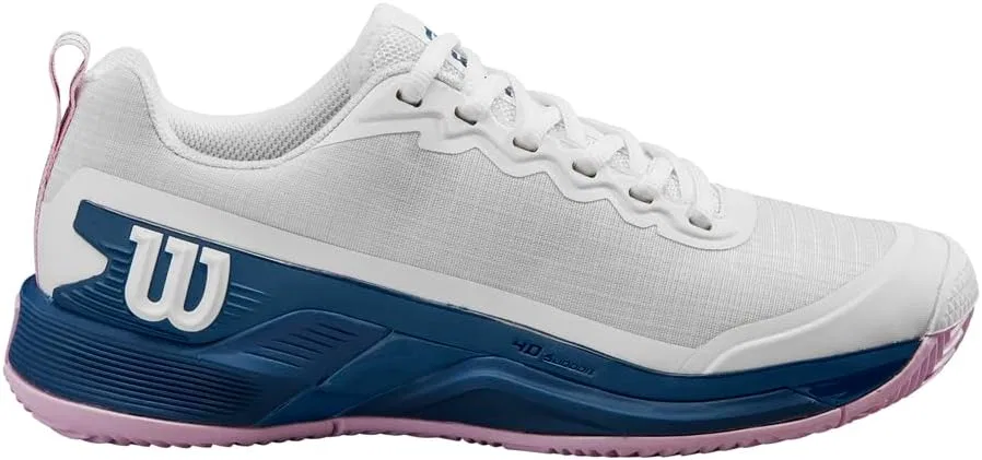 Кроссовки теннисные Wilson Rush Pro 4.5 Clay, White Ensign Blue Pirouette
