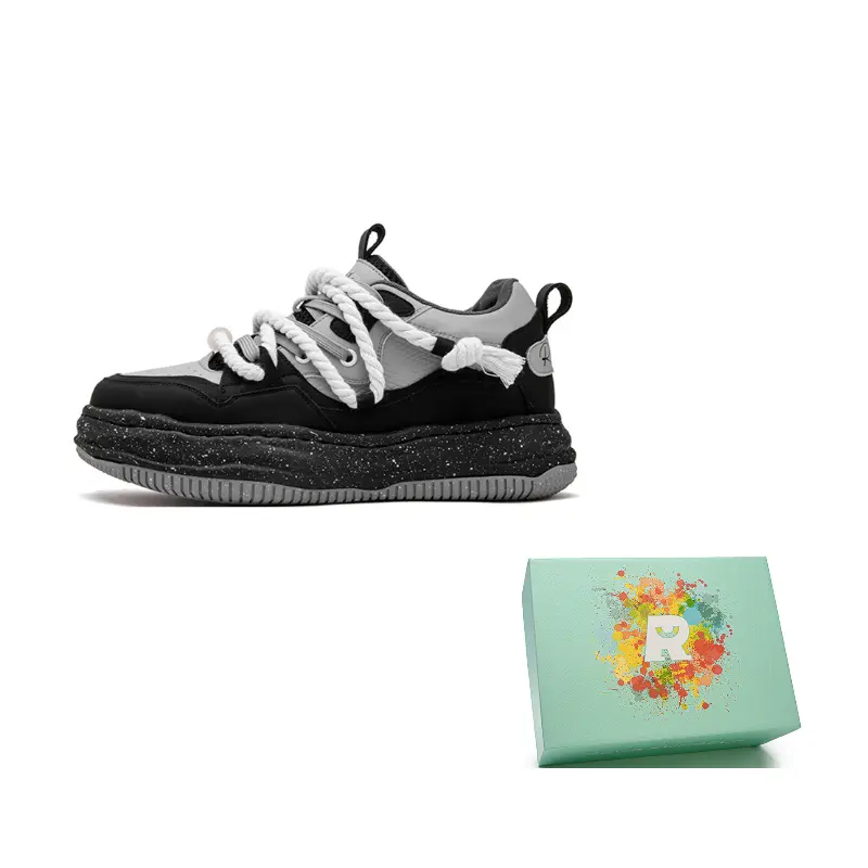 

RELAXURSELF Износостойкие противоскользящие скейтерские кеды унисекс Starry Gray, цвет Starry Gray