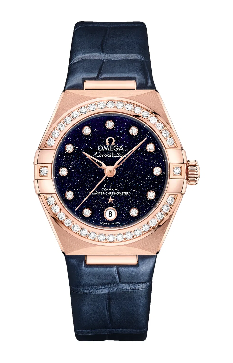 CONSTELLATION 29 ММ, ЗОЛОТО SEDNA НА КОЖЕ - 131.58.29.20.53.003 OMEGA, золотой