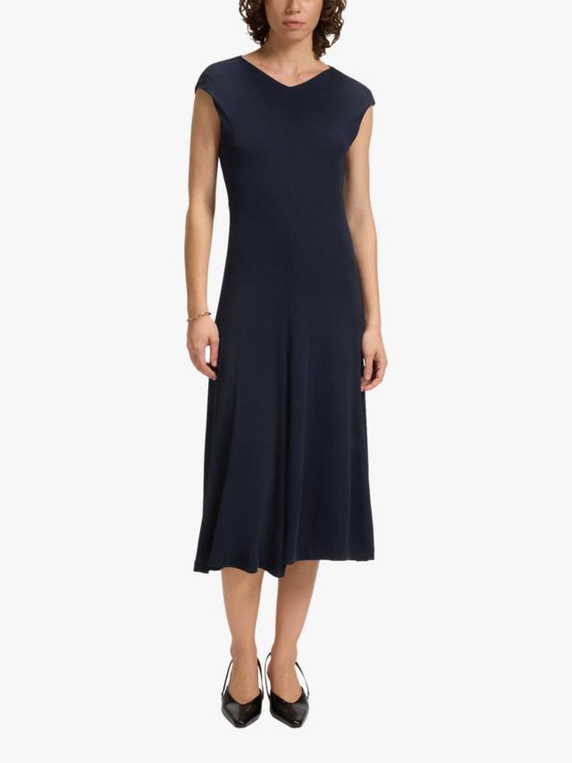 

Платье миди с v-образным вырезом и короткими рукавами HUGO BOSS