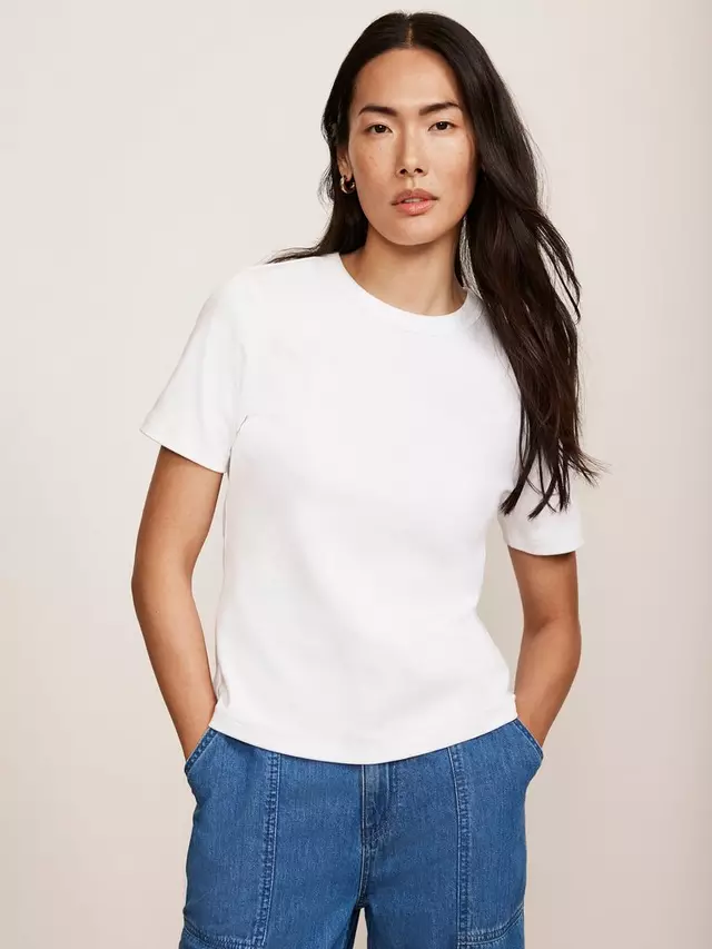 

Футболка Mint Velvet Ultimate Fitted, слоновая кость