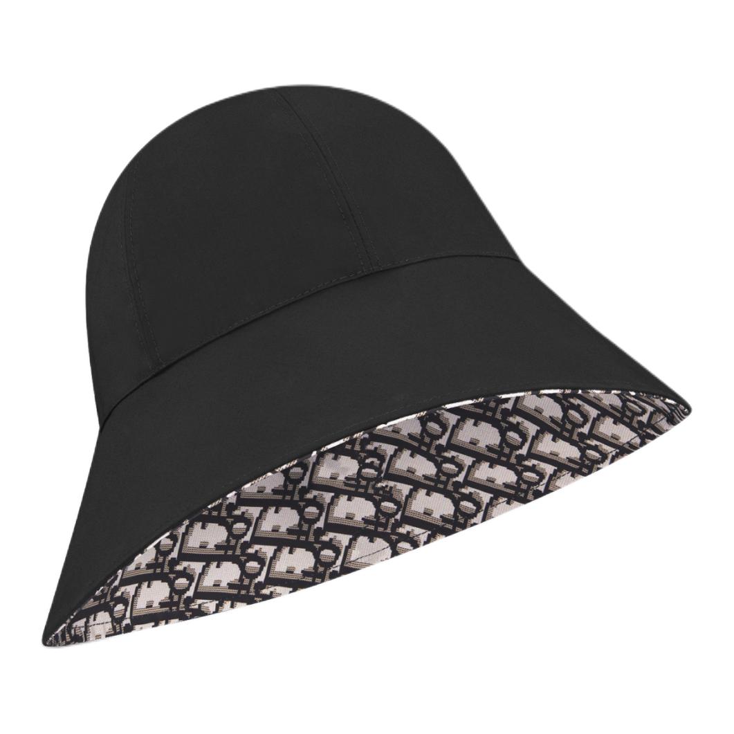 

DIOR Панама из полиэстера, женская, черно-белая