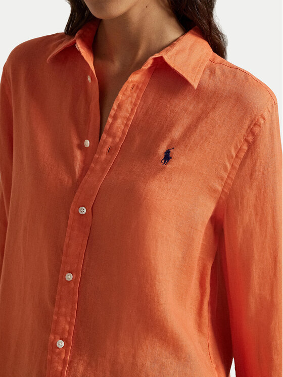 Рубашка regular fit 211970730500 Polo Ralph Lauren, оранжевый — фото 4